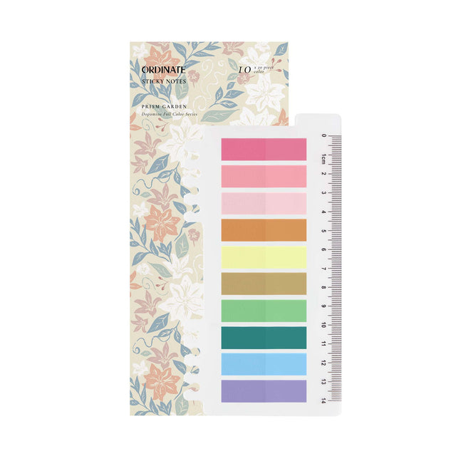 Prism Garden Transparent Sticky Notes by Ordinate | Aesthetic Book Annotation Tabs | Minimal Desk Productivity Tool for Calm & Creative Workspaces