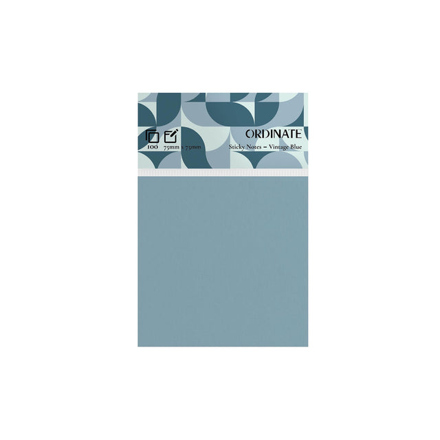Vintage Blue Sticky Notes - 75mm