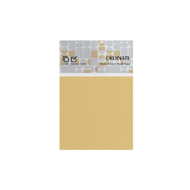 Kraft Paper Sticky Notes 75mm x 75mm/120p