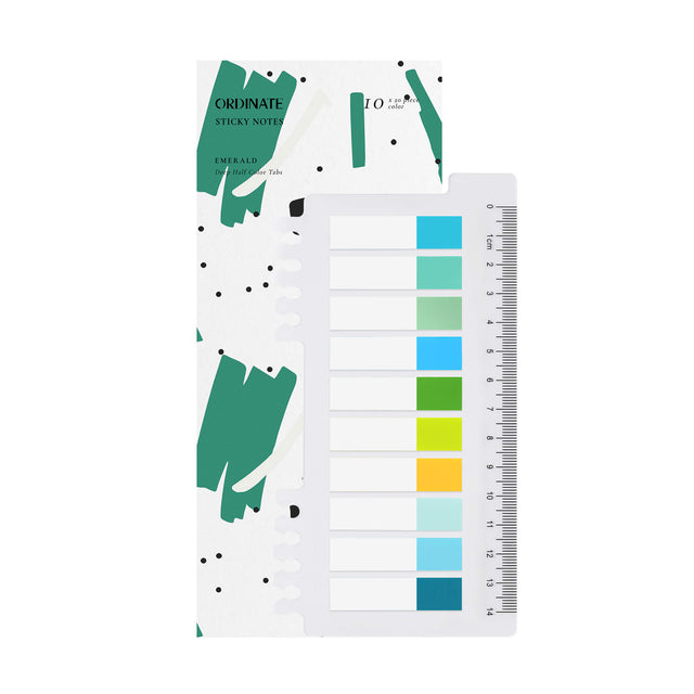 Emerald-Half | Haftstreifen | Transparente Haftnotizen | Sticky Notes