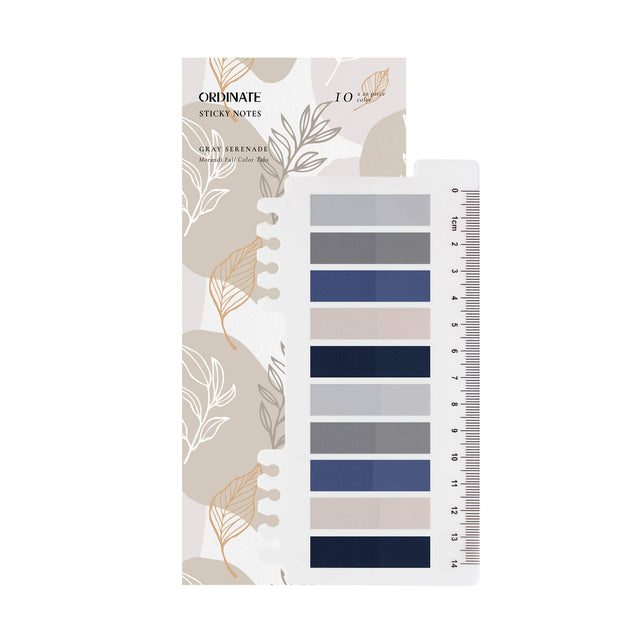 Gray Serenade | 10 Stile Haftmarker Index Tabs Klebezettel | Haftstreifen