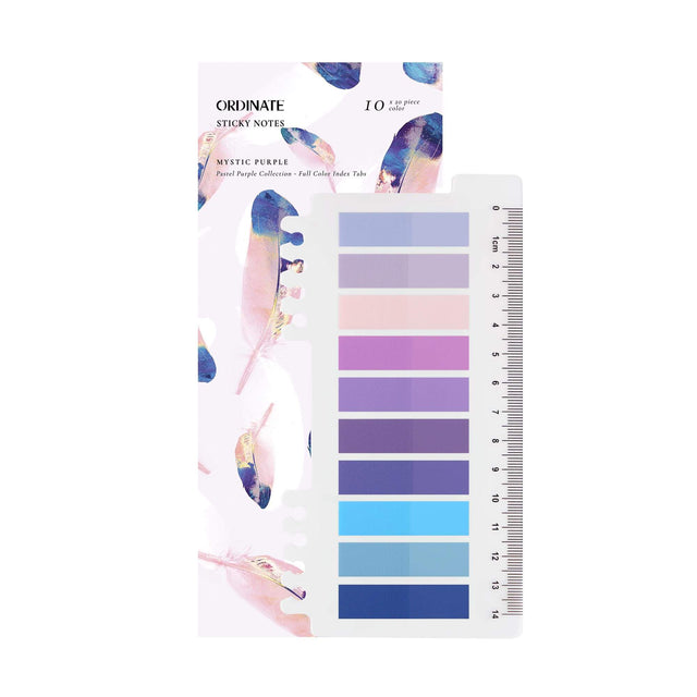 Mystic Purple | 10 Stile Haftmarker Index Tabs Klebezettel | Haftstreifen