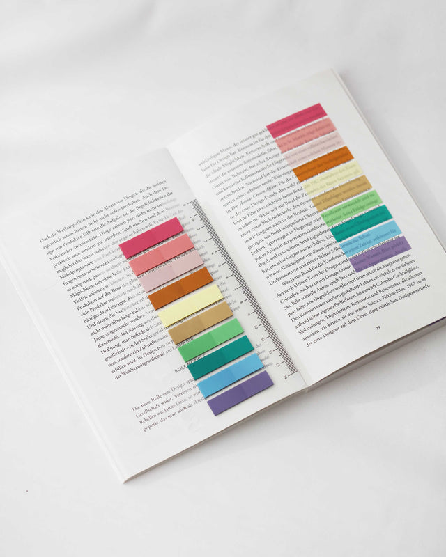 Prism Garden Transparent Sticky Notes by Ordinate | Aesthetic Book Annotation Tabs | Minimal Desk Productivity Tool for Calm & Creative Workspaces