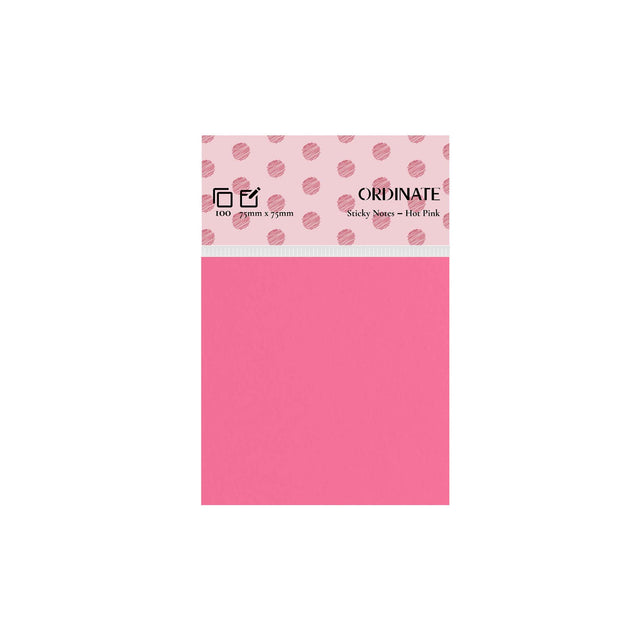 Hot Pink Sticky Notes-Palette Collection 75mm x 75mm