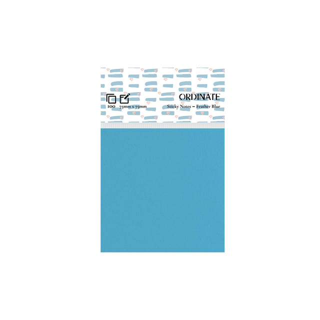 Feather Blue Sticky Notes-Palette Collection 75mm x 75mm