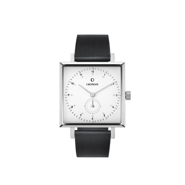 The Square | White Silver Watch