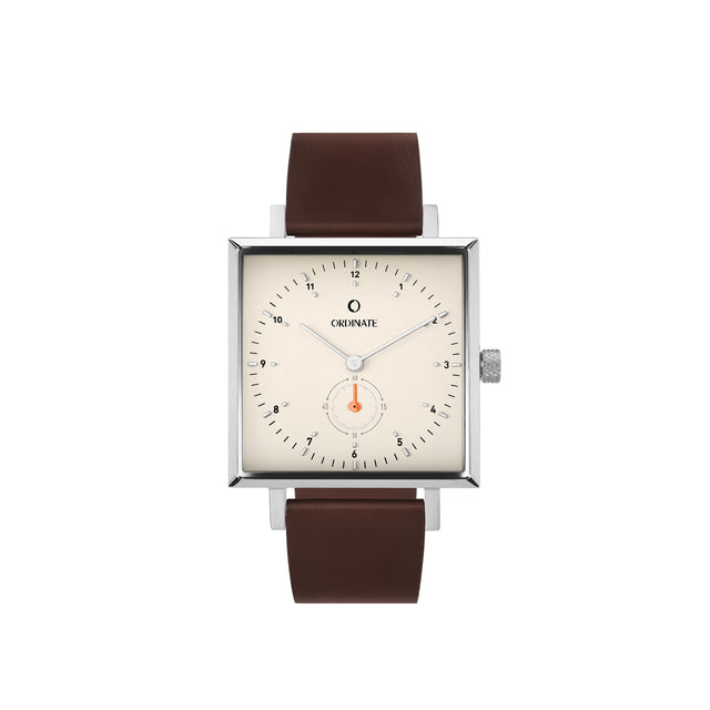 The Square | Beige Silber Watch