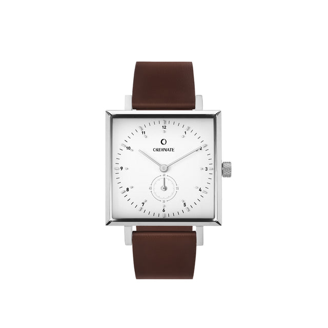 The Square | White Silver Watch